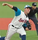  ?? BALTIMORE SUN KENNETH K. LAM/ ?? After throwing 40 pitches Tuesday for Double-A Bowie, the Orioles’ top pitching prospect, Grayson Rodriguez, pictured throwing for High-A Aberdeen last Thursday, said he’s on schedule to make another start Sunday for the Baysox.