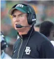  ?? ERICH SCHLEGEL, USA TODAY SPORTS ?? Baylor suspended coach Art Briles with intent to terminate him after eight seasons.