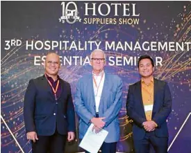  ??  ?? Agleron at the recently concluded Hospitalit­y Management Essentials Seminar