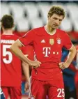  ?? Foto: Sebastien Muylaert, dpa ?? Thomas Müller war nach dem Spiel ent‰ täuscht.