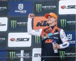  ?? FOTO GINO MAES ?? Liam Everts op het podium.