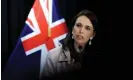  ?? Photograph: Hagen Hopkins/Getty Images ?? New Zealand prime minister Jacinda Ardern speaks to media in Wellington, New Zealand, as many cities lurch right in local elections.
