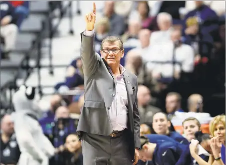  ?? Associated Press file photo ?? Coach Geno Auriemma and the UConn women's basketball team is the No. 1 overall seed in the NCAA tournament for the 13th time.