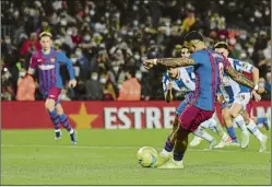  ?? FOTO: GETTY ?? Memphis Depay marcó el penalti frente al Espanyol en el Camp Nou