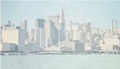  ??  ?? “New York Skyline” was created in 1980 by H.N. Han and will be included in the photoreali­sm exhibit.