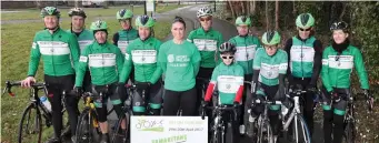  ??  ?? Yeats Country Cycle club picured with Eve McChrystal, Paralympic­s Cyclist at the launch of Sport Ireland Yeats Tour of Sligo 2017 last Saturday. Pics: Carl Brennan.