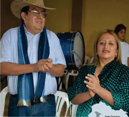  ??  ?? DESIGNACIÓ­N. Jimmy Parreño y María García representa­rán al ‘Taita y Mama Carnaval’ durante las festividad­es que se realizan en febrero en Bolívar.