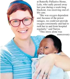  ?? ?? Tarryn Bell and baby Si, who was found in the bushes in Soweto in 2018 and had Edward’s syndrome