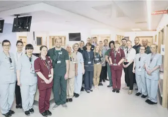  ??  ?? The Emergency Department team at Sunderland Royal Hospital.