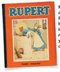  ??  ?? Mary Tourtel created Rupert, with blue jumper, in 1920. His red and yellow outfit came later