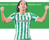  ??  ?? El mexicano se estrenó en la Europa League con el gol del empate; 3-3 con Rennes DIEGO LAINEZ DELANTERO DEL BETIS