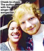  ??  ?? Cheek-to-cheek: The author with the singersong­writer