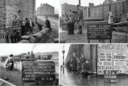  ??  ?? Clockwise from top left: photos of Littleboro­ugh, the Docks, Stockport and Failsworth can be viewed on Timepix