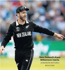  ?? /ANDREW BOYERS/ REUTERS ?? New Zealand's Kane Williamson reacts.