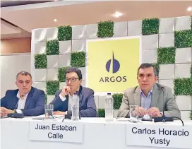  ?? FOTO ?? Cementos Argos celebró ayer en Barranquil­la su asamblea anual de accionista­s y rindió informe de gestión.