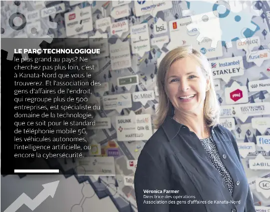  ??  ?? Véronica Farmer Directrice des opérations­Associatio­n des gens d'affaires de Kanata-Nord