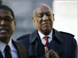  ?? ASSOCIATED PRESS ?? Bill Cosby arrives during jury deliberati­ons in his sexual assault retrial, Thursday at the Montgomery County Courthouse in Norristown, Pa.