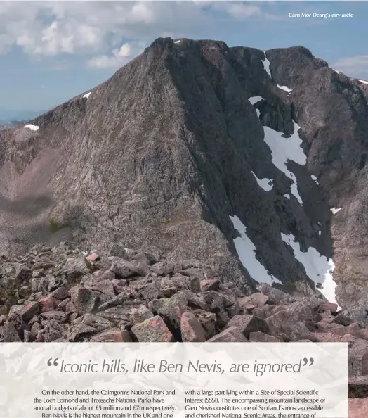  ??  ?? Càrn Mòr Dearg’s airy arête