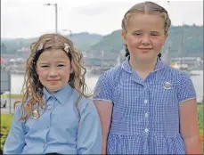  ??  ?? Clockwise from left: Eva Bratton, second in the primary one conversati­on competitio­n; Esma McLeod, aged seven, won the primary two poster competitio­n; Feorlin Renton and Rosie Blyth, first and second respective­ly in the nine10 girls’ own choice song;...