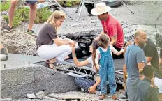  ??  ?? Growing up: Daniel Craig in Skyfall, right. Left: the set of No Time to Die, which is rumoured to show Bond and Swann as parents of a five-year-old. Bottom: Fleming’s first Bond novel, Casino Royale