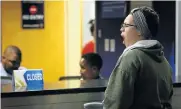  ?? Pictures: Alon Skuy and AFP ?? From left, a despairing passenger at OR Tambo Internatio­nal Airport whose flight was affected; workers affiliated with Numsa and Sacca protest outside SAA’s offices in Kempton Park; and scenes at SAA counters after flights were cancelled.