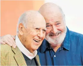  ?? Photo / AP ?? Carl Reiner, left, and his son Rob pose together following their hand and footprint ceremony at the TCL Chinese Theatre in Los Angeles.