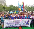  ?? Photo: Tory Ho ?? Thousands of people take part in the gay rights parade in Causeway Bay last month.