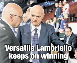  ?? Getty Images ?? THE MAGIC TOUCH: Led by Lou Lamoriello and coach Barry Trotz (left), the Islanders are in the Eastern Conference semifinals.