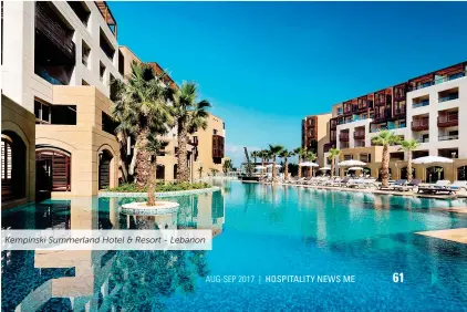  ??  ?? Kempinski Summerland Hotel & Resort - Lebanon