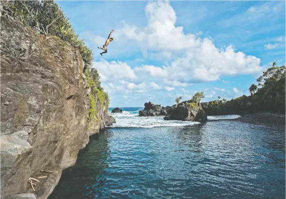  ?? T R aVa a S A ?? Travaasa Hana is an “experienti­al resort” on the coast of Maui. In addition to typical outdoor pursuits, it offers spear throwing, coconut husking and ulu maika, a Hawaiian sport.