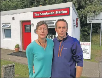  ??  ?? Lizanne Zietsman and John Malpas outside The Sandwich Station.