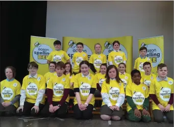  ??  ?? Louth students who took part in the Easons Spelling Bee finals.