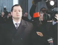  ?? PETER J. THOMPSON FOR NATIONAL POST FILES ?? James Forcillo leaves court after being found guilty of
attempted murder.