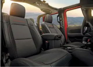  ??  ?? Landing in the midsized truck category, we like that the rear seats will comfortabl­y accommodat­e
a fullsize adult.