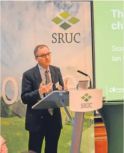  ??  ?? Professor Ian Boyd said farmers face environmen­tal, productivi­ty and social challenges which require the sector to be reimagined in a “very, very different form” in future.