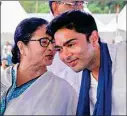  ?? FILE PHOTO ?? Chief Minister Mamata Banerjee with Abhishek Banerjee at a programme