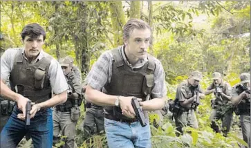 ?? Daniel Daza
Netflix ?? PEDRO PASCAL, left, and Boyd Holbrook portray DEA agents on the hunt for Pablo Escobar in “Narcos.”