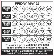  ?? TODAY’S JACKPOT: £2,000 ??