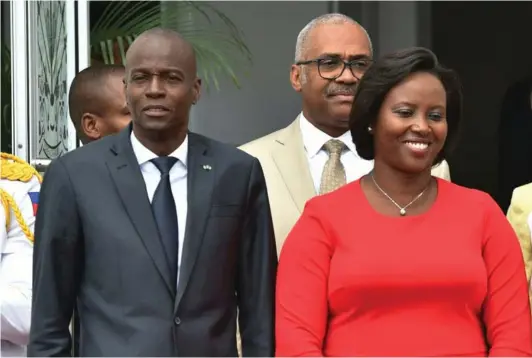  ?? ?? ► El presidente haitiano Jovenel Moïse y su esposa, Marine Moïse, en Puerto Príncipe en mayo 2018.