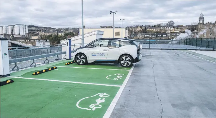  ??  ?? MOVING FORWARD: The electric vehicle charging station at the Olympia is the second multi-storey charging hub in Dundee with a third planned for Gellatly Street.