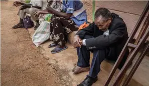  ??  ?? John Bizimungu, who has Kaposi’s sarcoma, a cancer that has disfigured his right foot, said that without the morphine, he wouled be dead from the pain the cancer causes him.