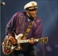  ?? THE ASSOCIATED PRESS ?? in this Nov. 25, 2007 file photo, legendary U.S. rock and roll singer and guitarist Chuck Berry performs in Burgos, Spain. Rock ‘n’ roll founding father Berry was among the notable figures who died in 2017.