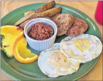  ??  ?? Omelette Wizard’s traditiona­l Newfoundla­nd breakfast