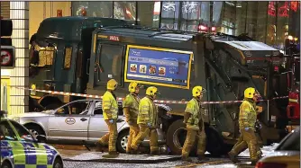  ??  ?? Disaster: Truck ran into Queen Street station after killing six people in December 2014