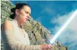  ??  ?? Star Wars: The Last Jedi, starring Daisy Ridley as Rey, was shot in Ireland.