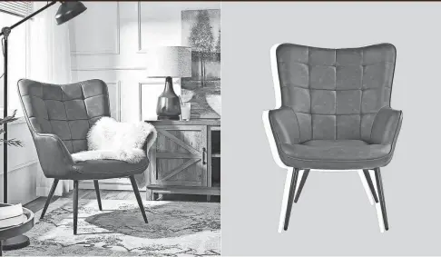  ?? REVIEWED / YAHEETECH ?? An accent chair can be the difference between a tired old look and fab new one.