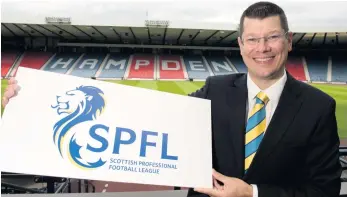  ??  ?? New beginning SPFL chief executive Neil Doncaster is excited by the new Konami partnershi­p