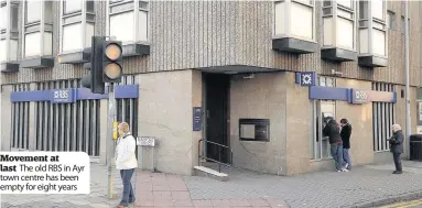  ??  ?? Movement at last The old RBS in Ayr town centre has been empty for eight years