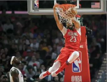  ?? MARK J. TERRILL — THE ASSOCIATED PRESS ?? New Orleans Pelicans forward Anthony Davis was not moved at the trade deadline.