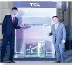  ?? ?? TCL PH executives unveiling the CoolPro | FreshIN 2.0 Breathe+, Live Cool Inverter Air Conditione­r